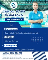 Profile Coach Minh Hòa - HLV Câu lạc bộ bơi Thăng Long